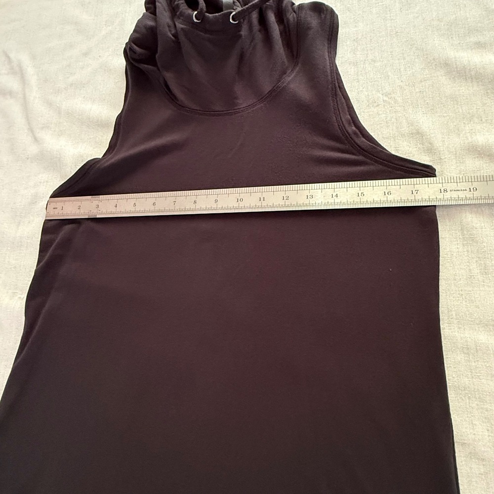 Gaiam Women's Black Small Sleeveless Cowl Neck Hoodie Yoga Activewear Top - Picture 10 of 12